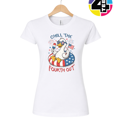 Chill The Fourth Out Duck Women's Tee