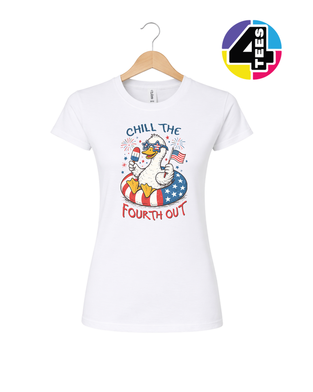 Chill The Fourth Out Duck Women's Tee