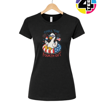 Chill The Fourth Out Duck Women's Tee