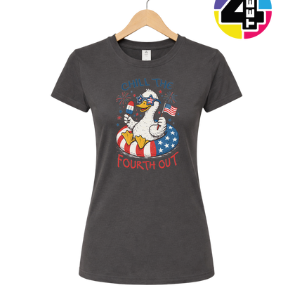 Chill The Fourth Out Duck Women's Tee