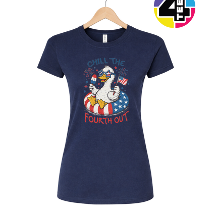 Chill The Fourth Out Duck Women's Tee