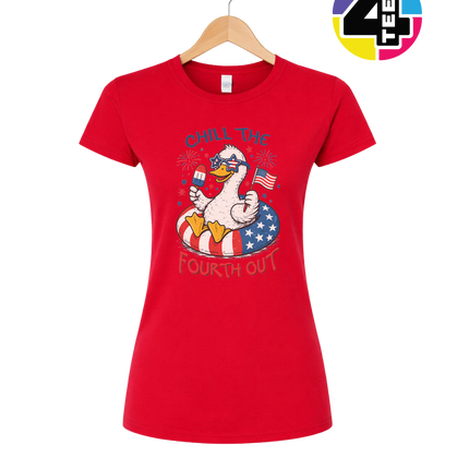 Chill The Fourth Out Duck Women's Tee