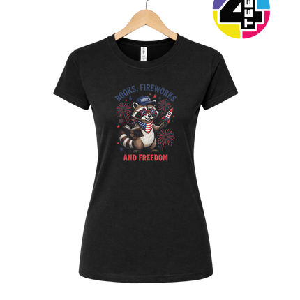 Bookish Freedom Raccoon Women's Tee