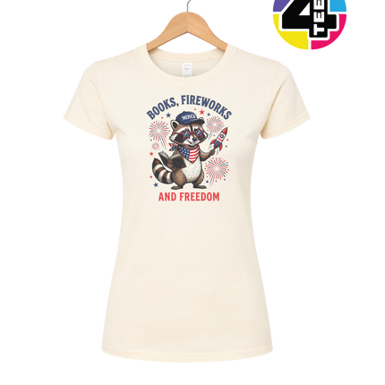 Bookish Freedom Raccoon Women's Tee