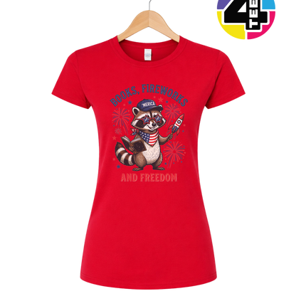Bookish Freedom Raccoon Women's Tee