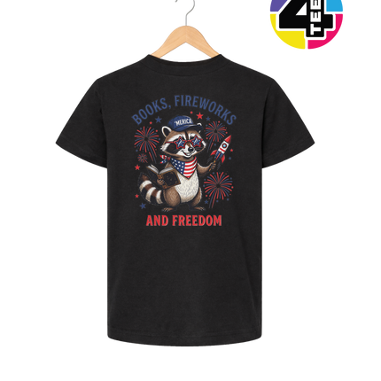 Bookish Freedom Raccoon Youth Tee