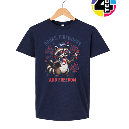 Bookish Freedom Raccoon Youth Tee