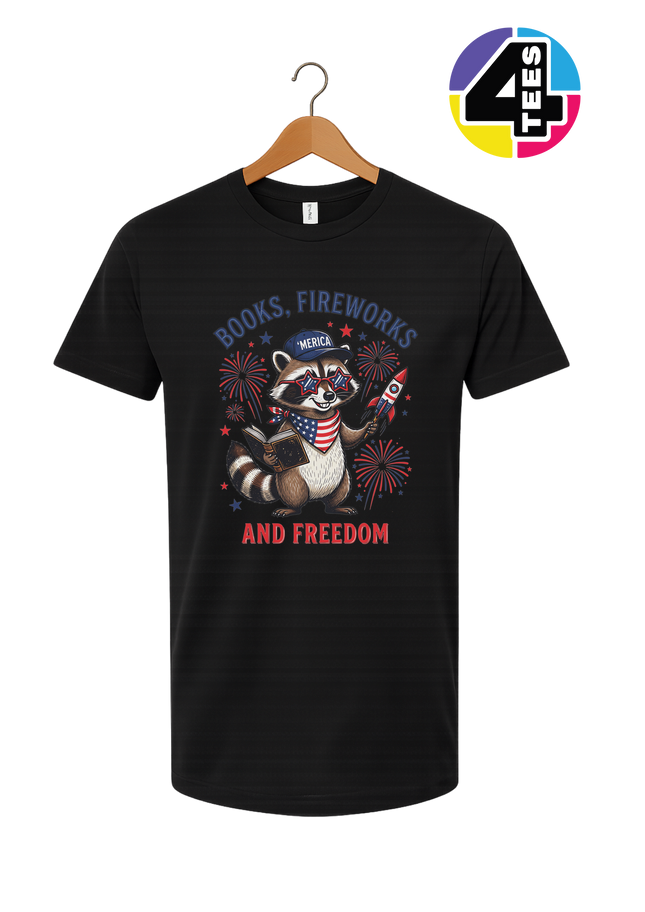 Bookish Freedom Raccoon Tee