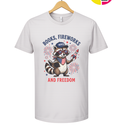 Bookish Freedom Raccoon Tee