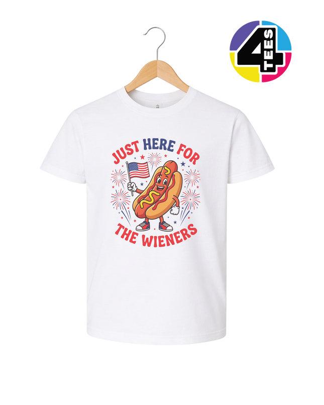 Just Here for the Wieners Youth Tee