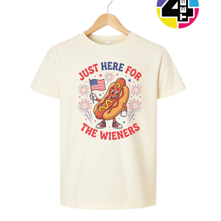 Just Here for the Wieners Youth Tee