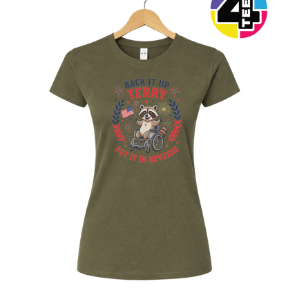 Reverse Terry Freedom Raccoon Women's Tee
