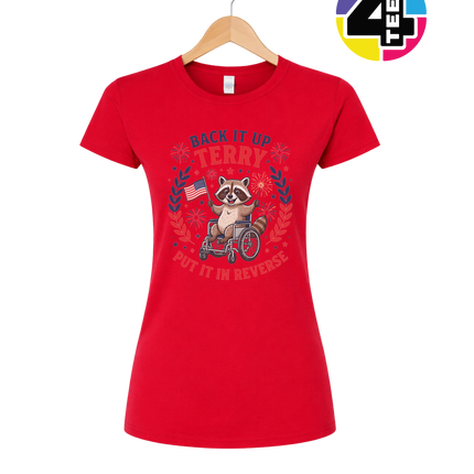 Reverse Terry Freedom Raccoon Women's Tee