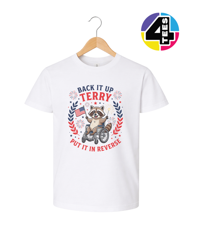 Reverse Terry Freedom Raccoon Youth Tee