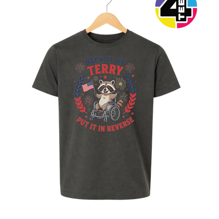 Reverse Terry Freedom Raccoon Youth Tee