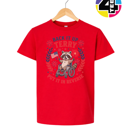 Reverse Terry Freedom Raccoon Youth Tee