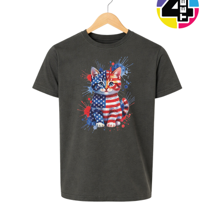 Star-Spangled Kitten Splash Youth Tee