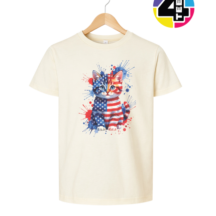 Star-Spangled Kitten Splash Youth Tee