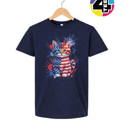 Star-Spangled Kitten Splash Youth Tee