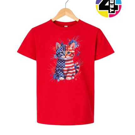 Star-Spangled Kitten Splash Youth Tee