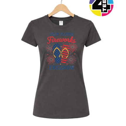 Flip Flops Fireworks Freedom Women's Tee