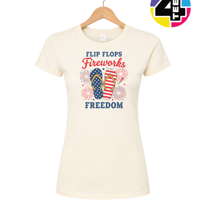 Flip Flops Fireworks Freedom Women's Tee
