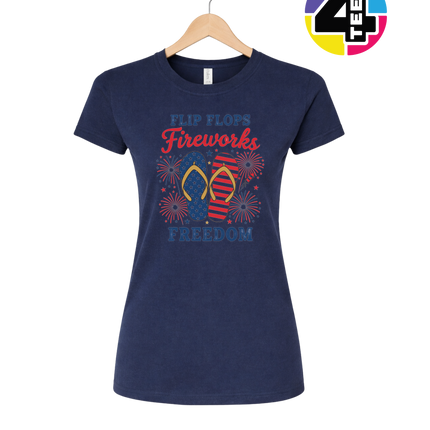 Flip Flops Fireworks Freedom Women's Tee