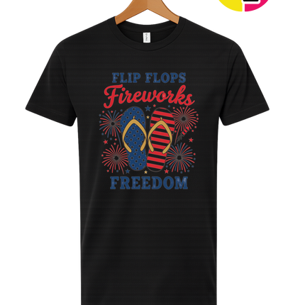 Flip Flops Fireworks Freedom Tee