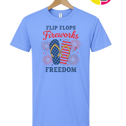 Flip Flops Fireworks Freedom Tee