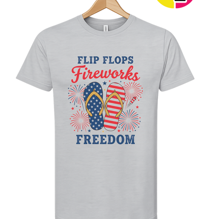 Flip Flops Fireworks Freedom Tee