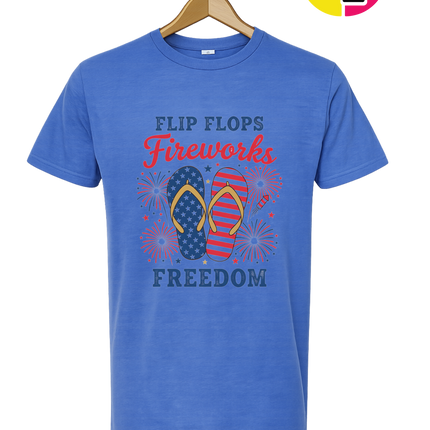 Flip Flops Fireworks Freedom Tee