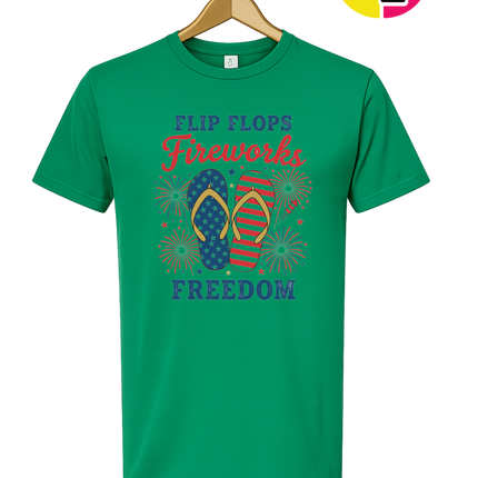 Flip Flops Fireworks Freedom Tee