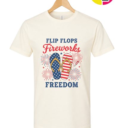 Flip Flops Fireworks Freedom Tee