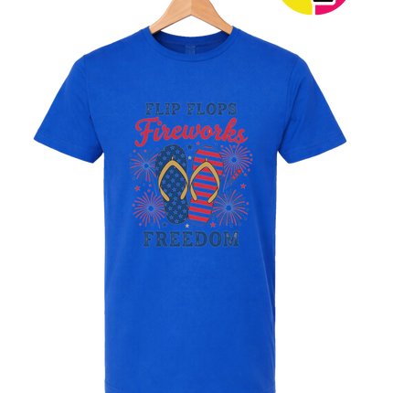 Flip Flops Fireworks Freedom Tee