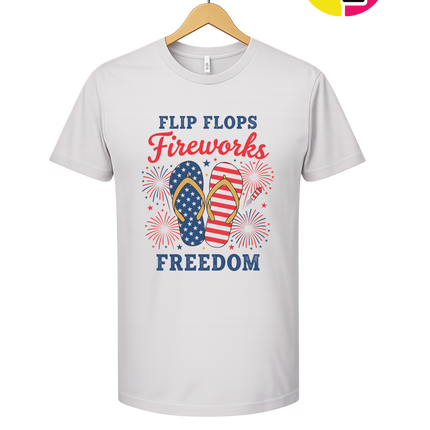 Flip Flops Fireworks Freedom Tee