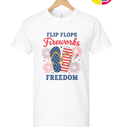 Flip Flops Fireworks Freedom Tee