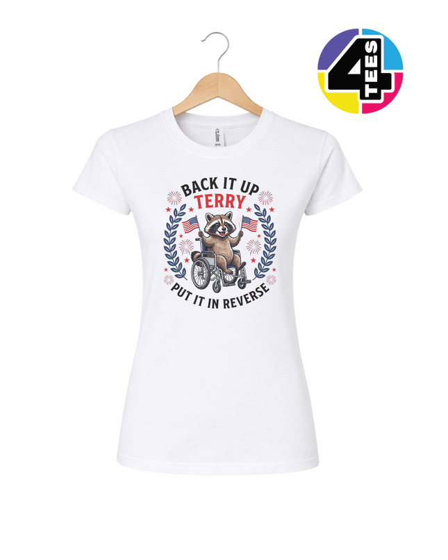 Back It Up Terry Freedom Raccoon Women's Tee