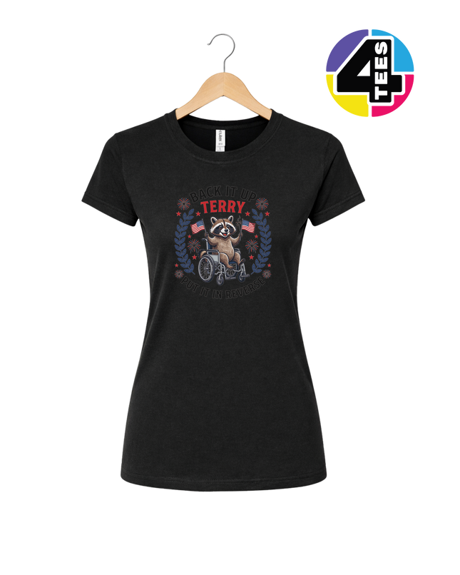 Back It Up Terry Freedom Raccoon Women's Tee