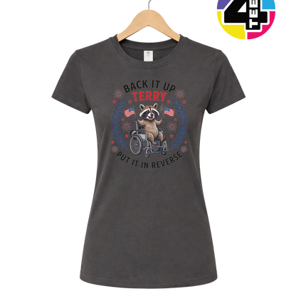 Back It Up Terry Freedom Raccoon Women's Tee