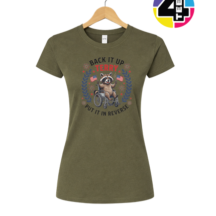 Back It Up Terry Freedom Raccoon Women's Tee