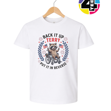 Back It Up Terry Freedom Raccoon Youth Tee