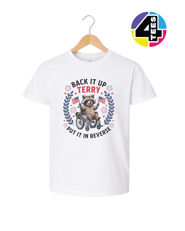 Back It Up Terry Freedom Raccoon Youth Tee