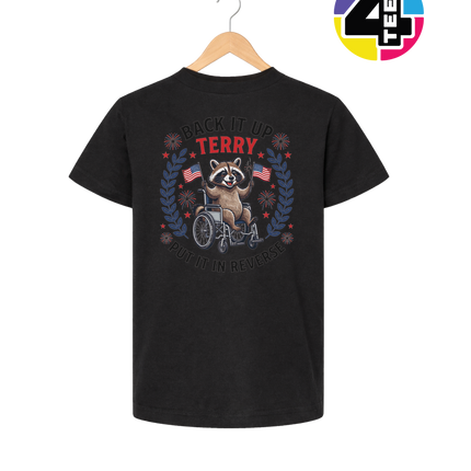 Back It Up Terry Freedom Raccoon Youth Tee