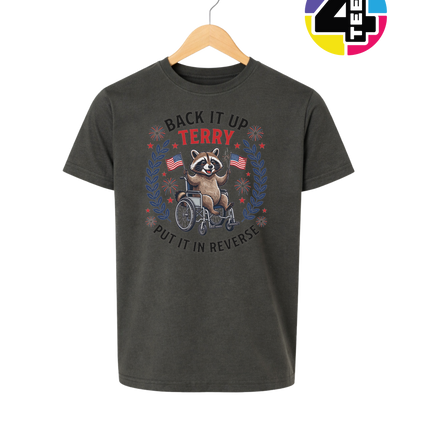 Back It Up Terry Freedom Raccoon Youth Tee