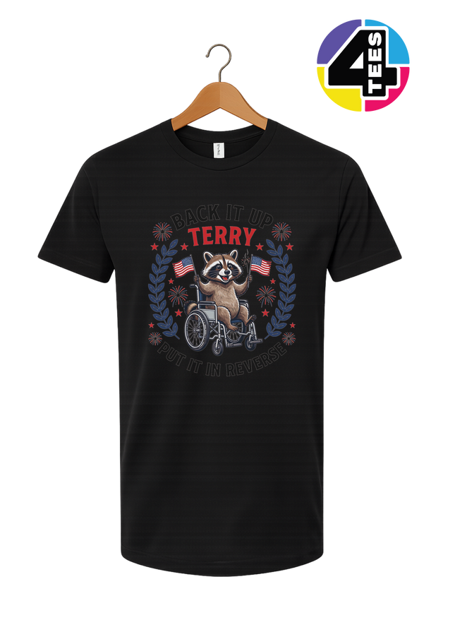 Back It Up Terry Freedom Raccoon Tee