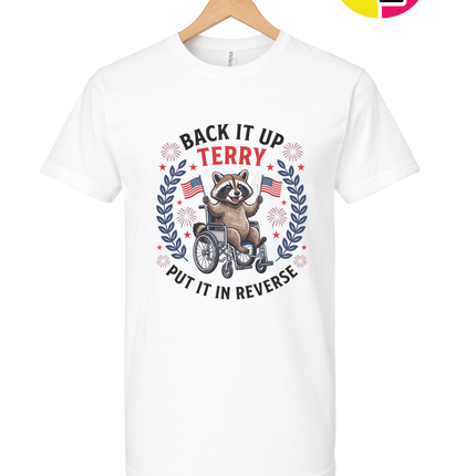 Back It Up Terry Freedom Raccoon Tee