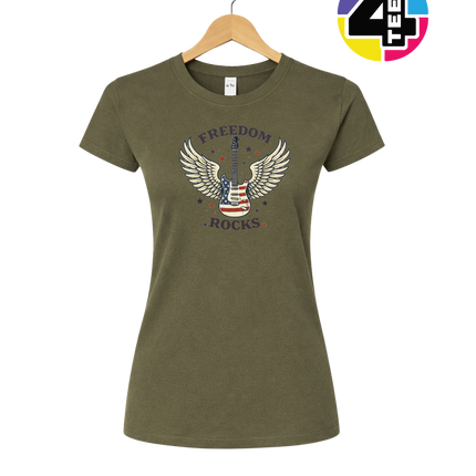 Freedom Winged Guitar Women's Tee