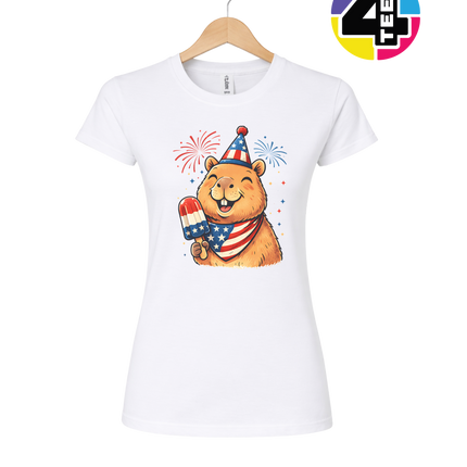 Patriotic Popsicle Beaver Women's Tee