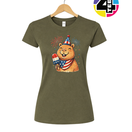 Patriotic Popsicle Beaver Women's Tee
