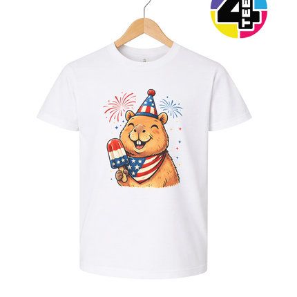 Patriotic Popsicle Beaver Youth Tee
